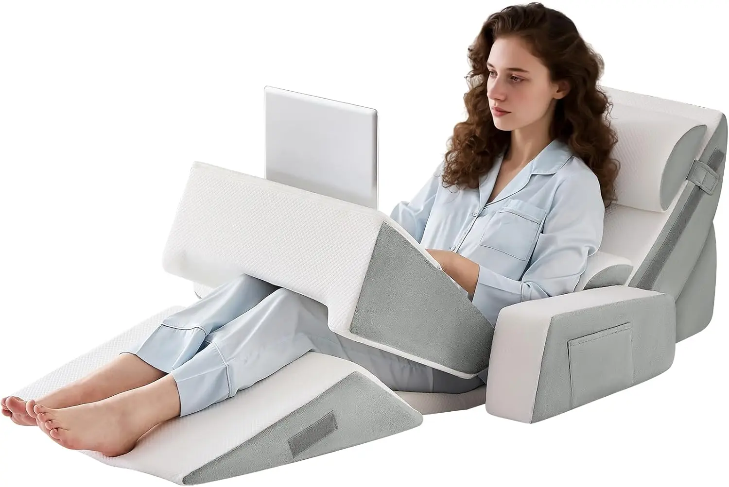 Yojoker 9PCS Orthopedic Bed Wedge Pillow Set for Sleeping